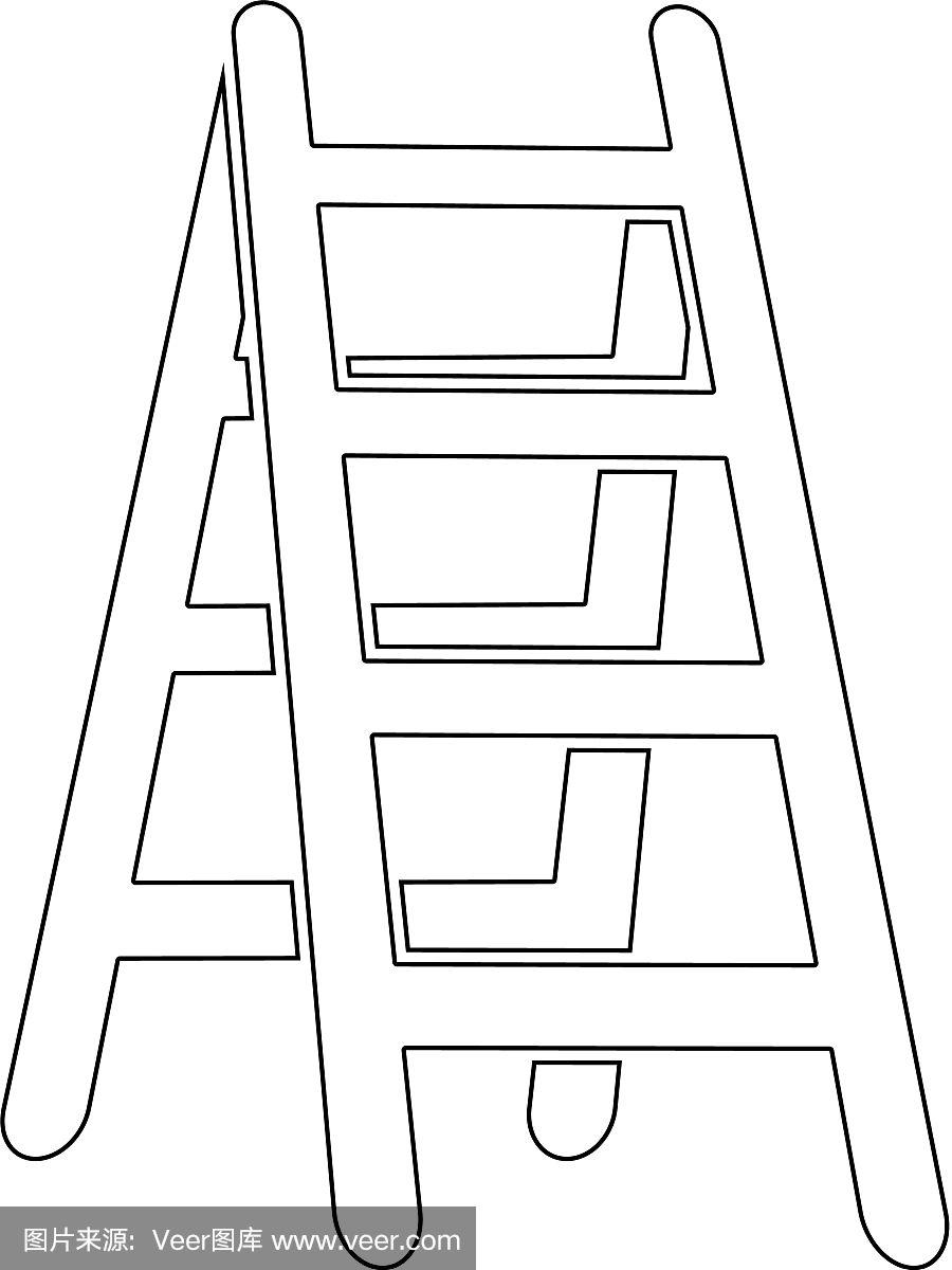 梯子儿童简笔画、梯子儿童简笔画图片