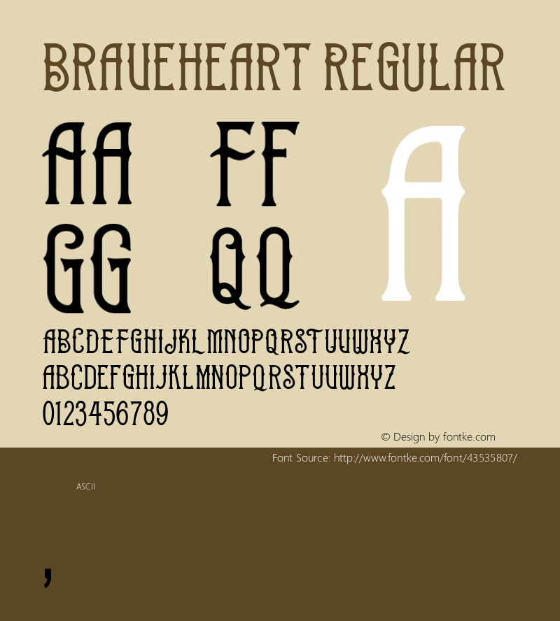 braveheart、braveheart谐音歌词